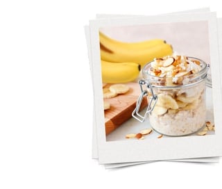 kjoleskapsgrot polaroid banana fridge porridge