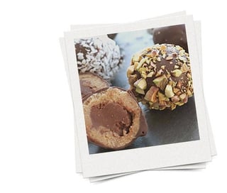 nougat og marsipankuler nougat and marzipan balls