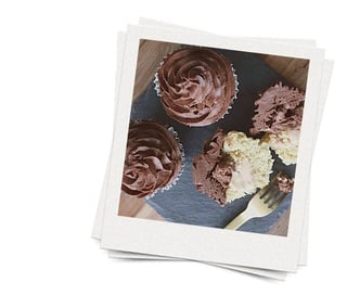 vanilla muffins with caramel filling vaniljemuffins